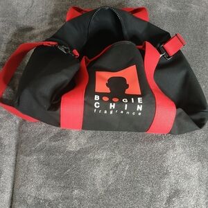 Black Red Gym Duffel Bag Travel Sports Weekender Overnight Bag NEW